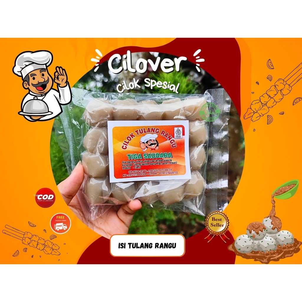 

Cilover | Cilok Isi Tulang Rangu Cilok Spesial Ukuran Sedang Isi 20 Butir | Baso Aci Cilok Spesial
