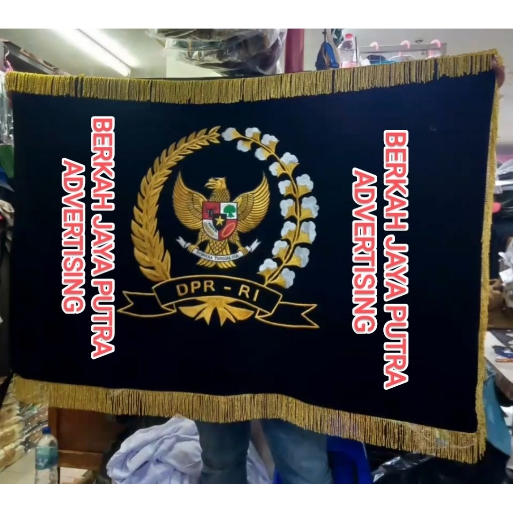 Bordir Bendera Pataka DPR RI | Bendera Pataka DPR RI Custom Exslusif
