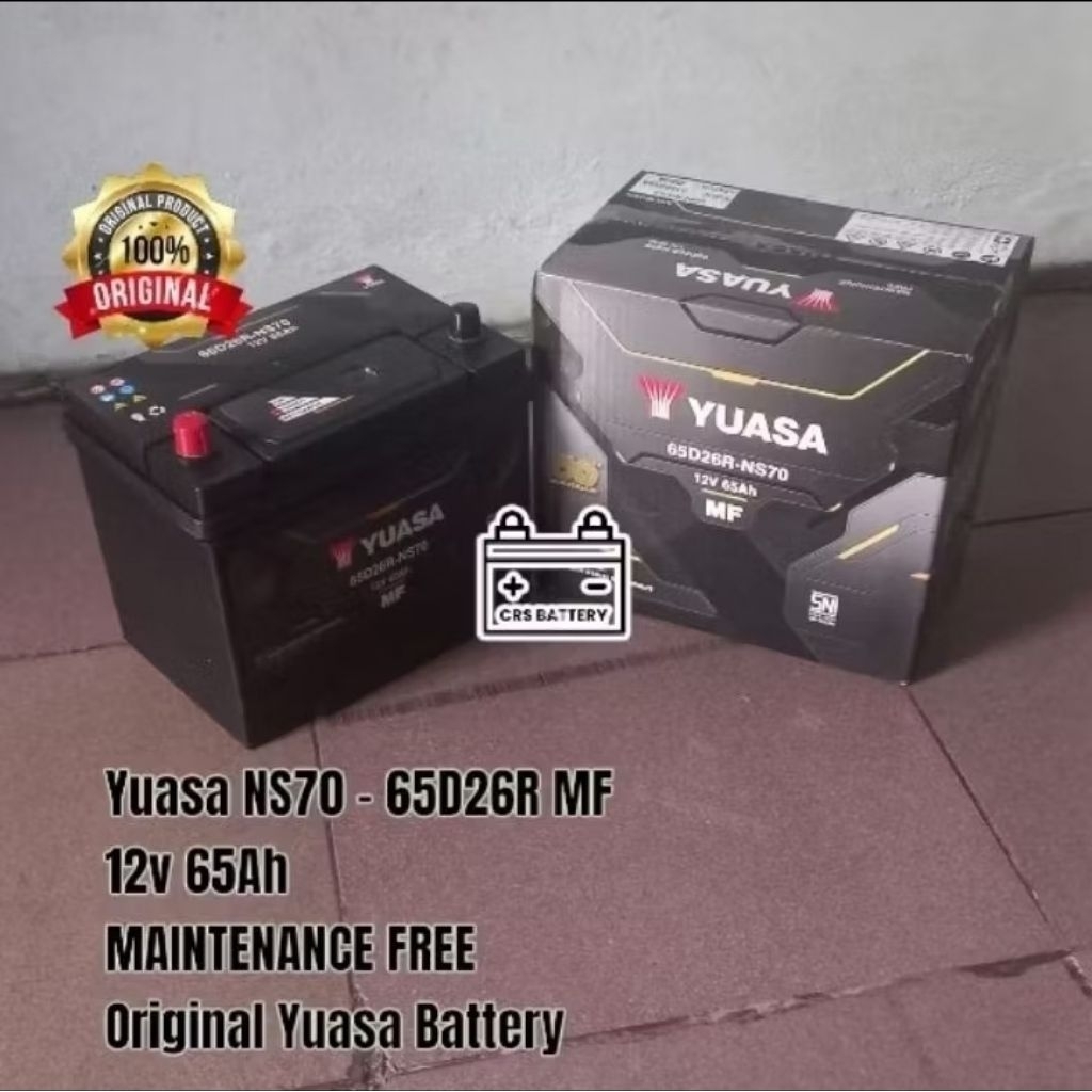 Aki Mobil  Isuzu ELF NKR 55 56, Panther Accu Kering Yuasa NS70 MF 65Ah