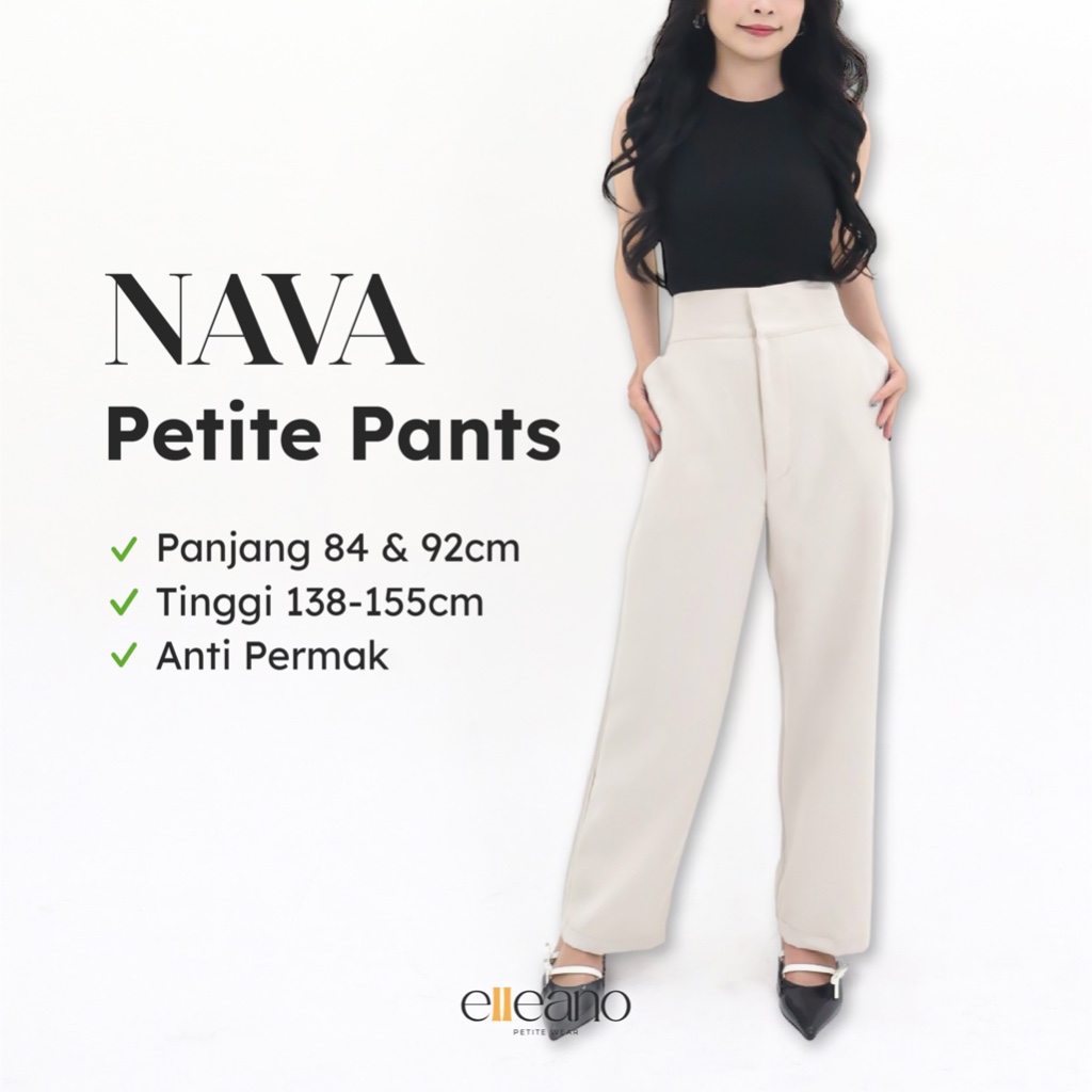 ELLEANO PETITE | Nava Pants 2.0 - Petite Pants - Celana Kulot Highwaist  - Petite - Kulot Wanita