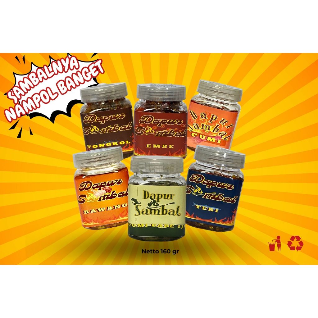 

Sambal Nampol Banglet Dapur sambal 160 gr sambal cumi cabe ijo sambel teri sambel tongkol sambel bawang sambel embe sambel cumi