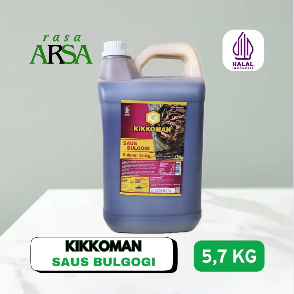 

Kikkoman Bulgogi Sauce Halal 5 Liter / 5.7KG Saus BBQ Korea