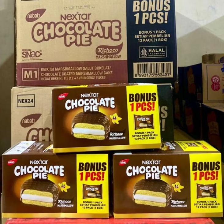 

(1 BOX) NEXTAR CHOCOLATE PIE ISI 12+1 PCS