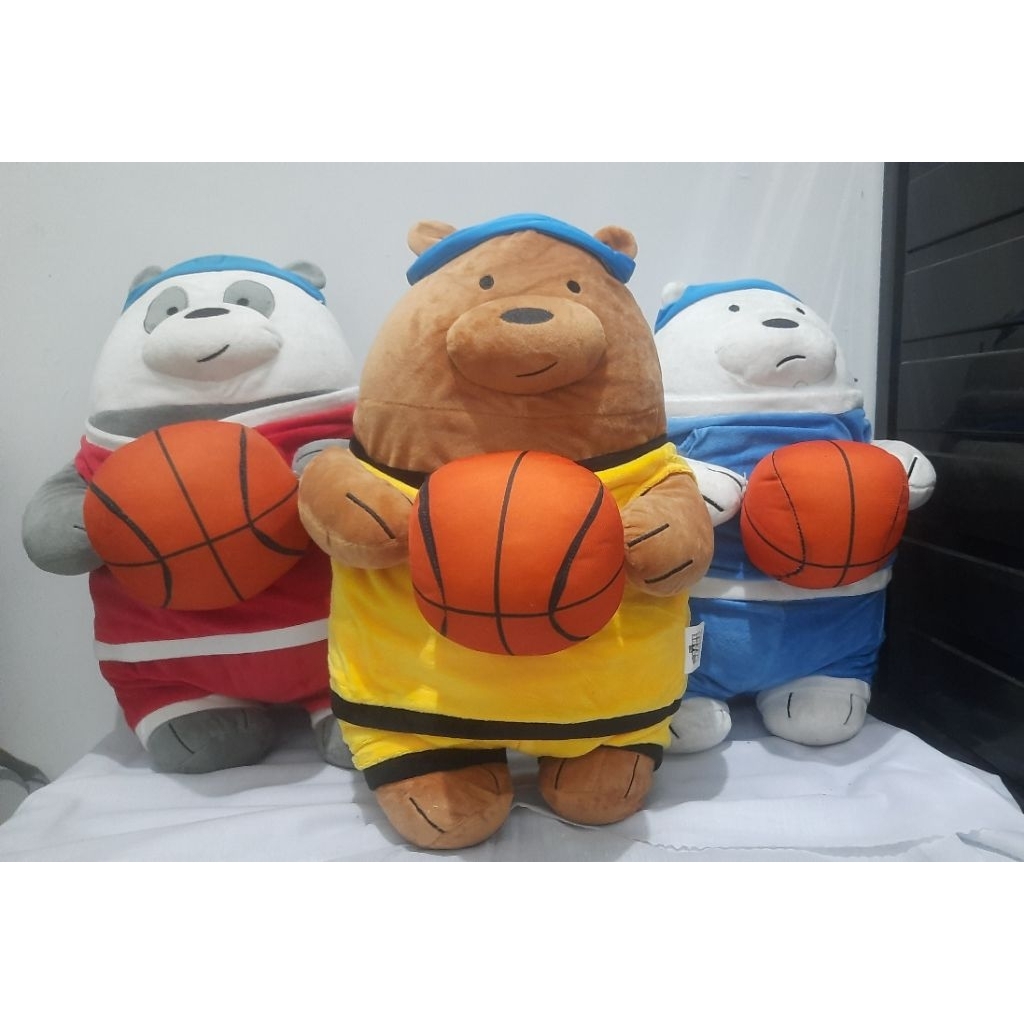 paket boneka we bare bears wbb panda ice baer  jumbo
