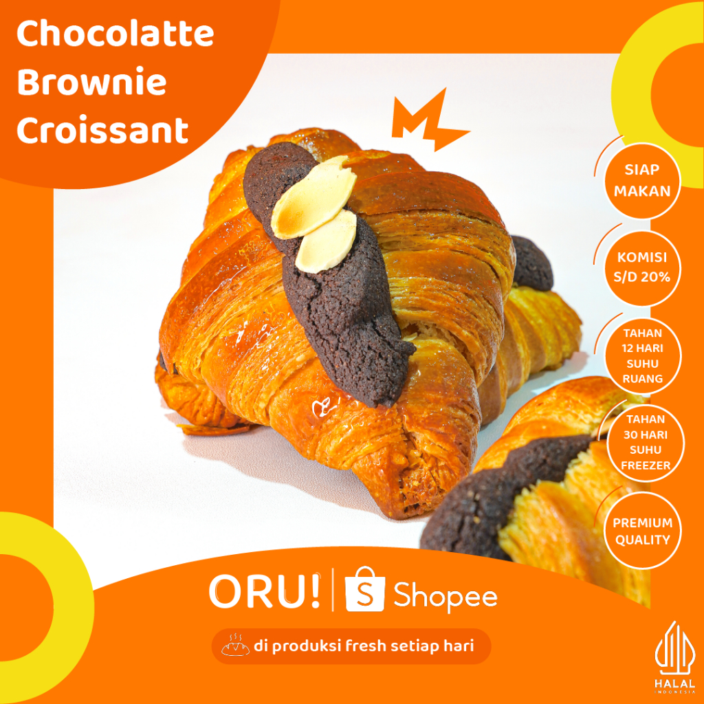 

[PROMO HARGA AMBYAR] CHOCOLATTE BROWNIE CROISSANT - ORU Indonesia
