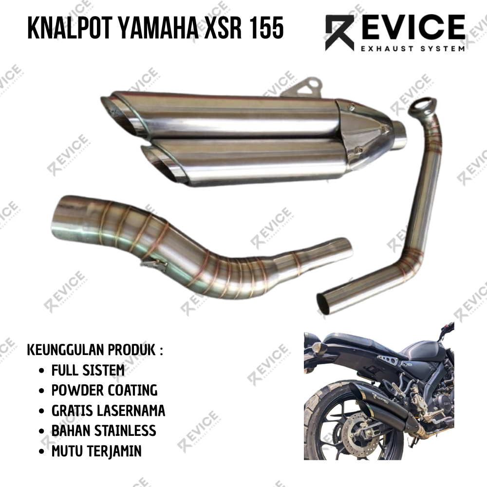 knalpot yamaha xsr 155 double pipa titan