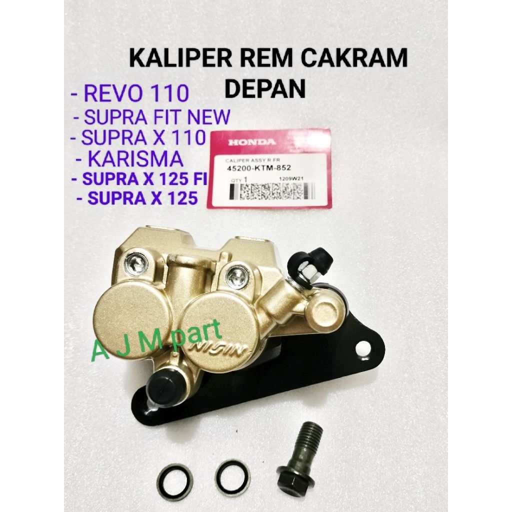 CALIPER ASSY R FR 45200-KTM-852 KALIPER REM CAKRAM DEPAN HONDA SUPRA X 125 OLD SUPRA X 125 FI KARISM
