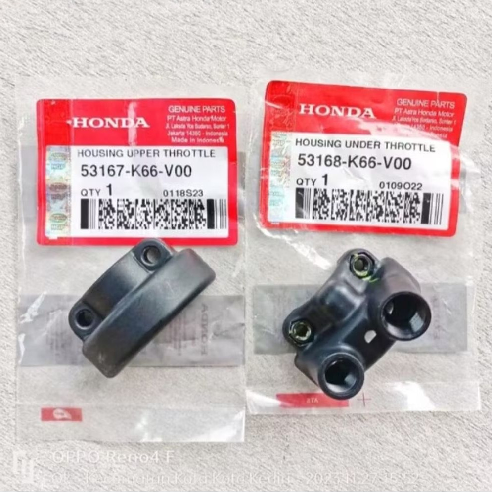 Holder Gas Rumah Pipa Gas Set Atas Bawah Vario 125 150 eSP Vario 160 BeatK1A Deluxe Genio Original