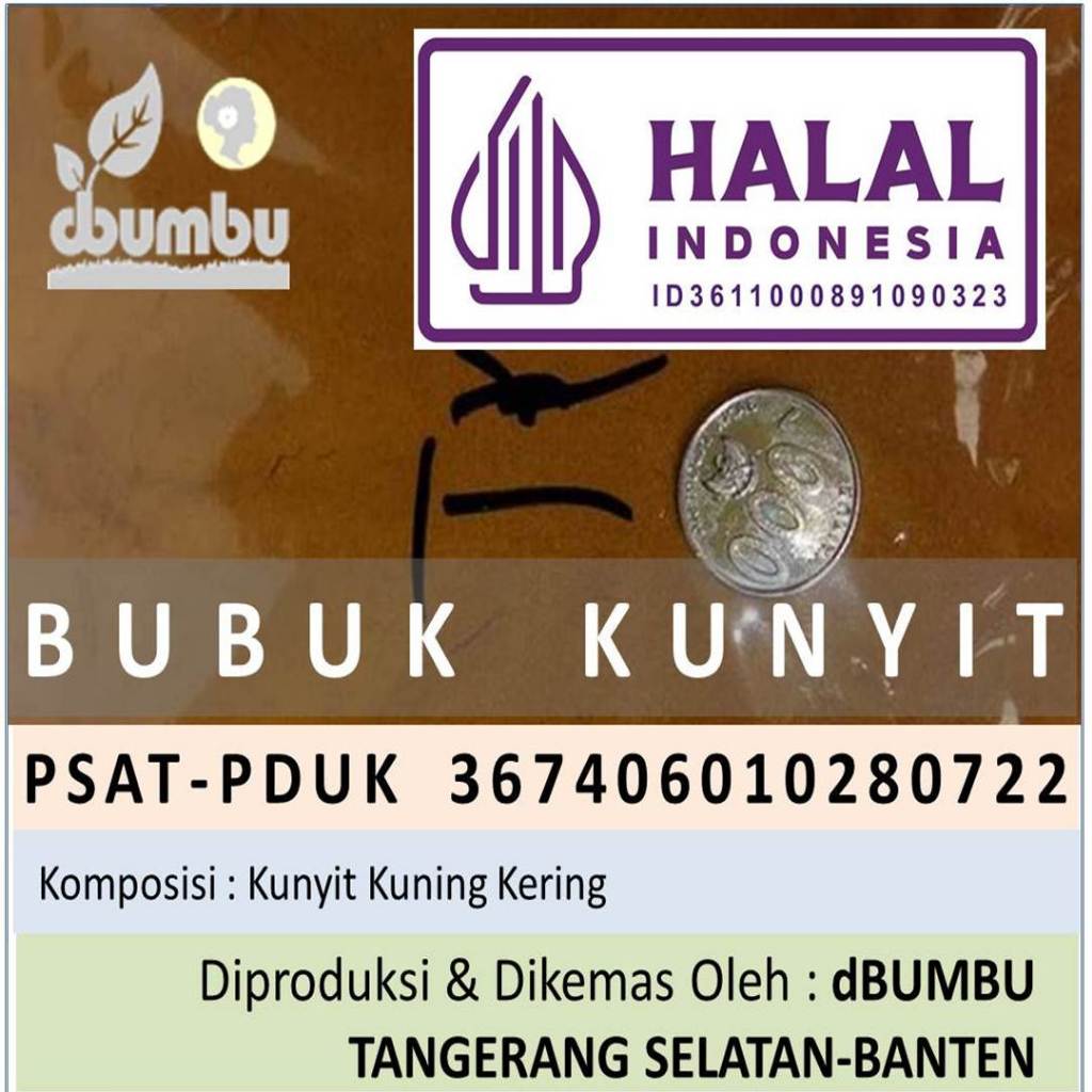 

Bubuk Kunyit Kuning 1000 gram