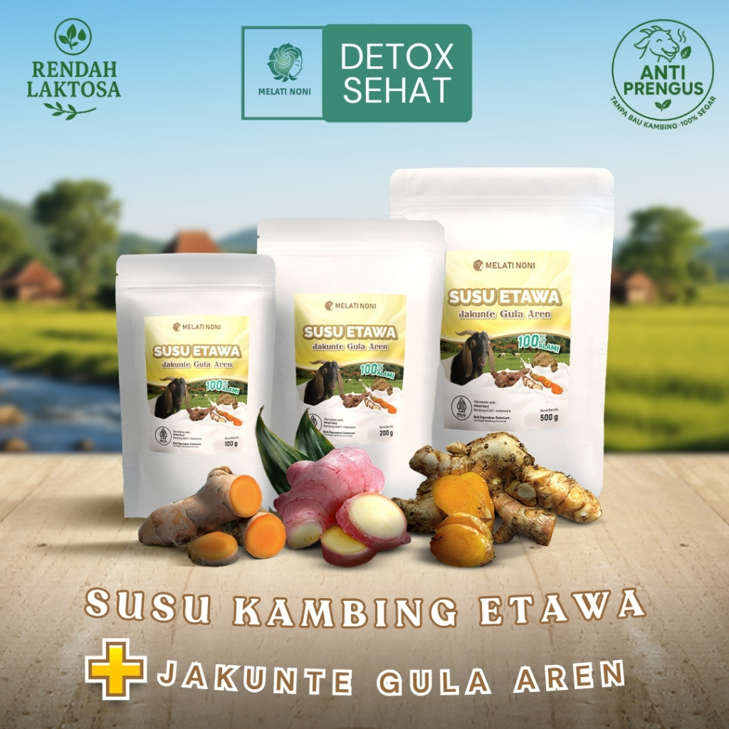 

Susu Kambing Etawa Jahe Merah Kunyit Temulawak Gula Aren Bubuk Jakunte Herbal Original