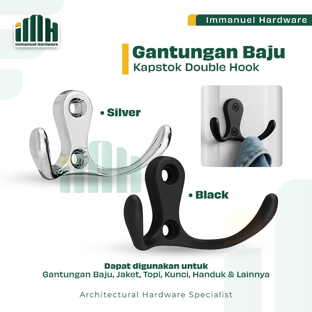 Kapstok Gantungan Baju Double Hook