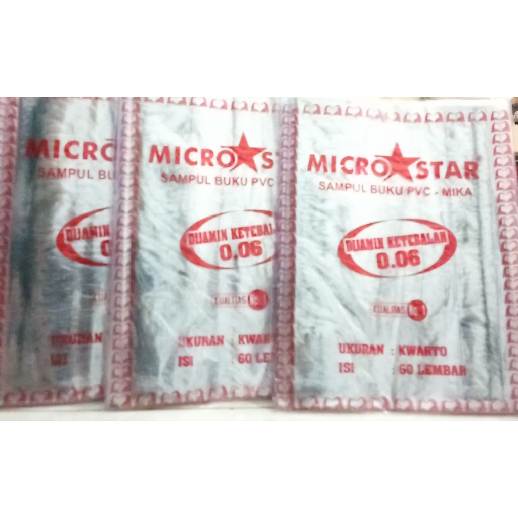 

Sampul Buku PVC - Mika Kwarto Microstar/0.06/ ( 60 Lembar )