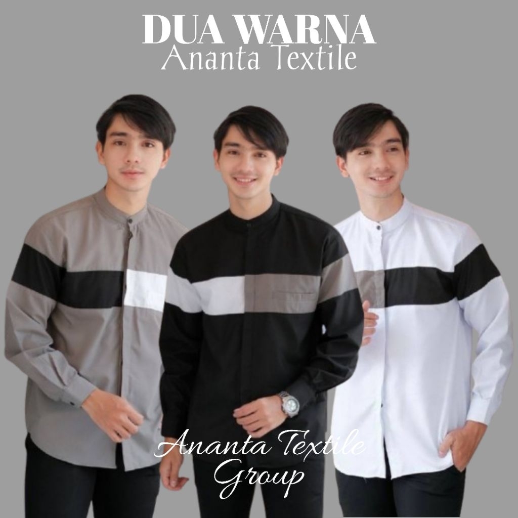 new promo baju koko pria dewasa lengan panjang kemeja hadroh zise m l xl xxl