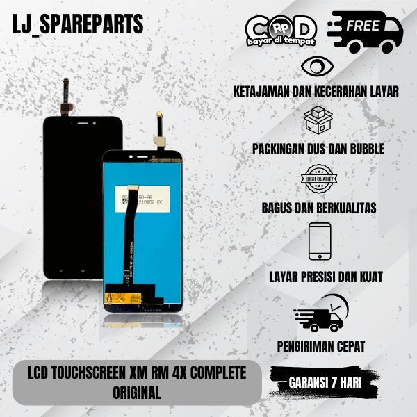 LCD TOUCHSCREEN XIAOMI REDMI 4X COMPLETE FULLSET ORIGINAL 100%