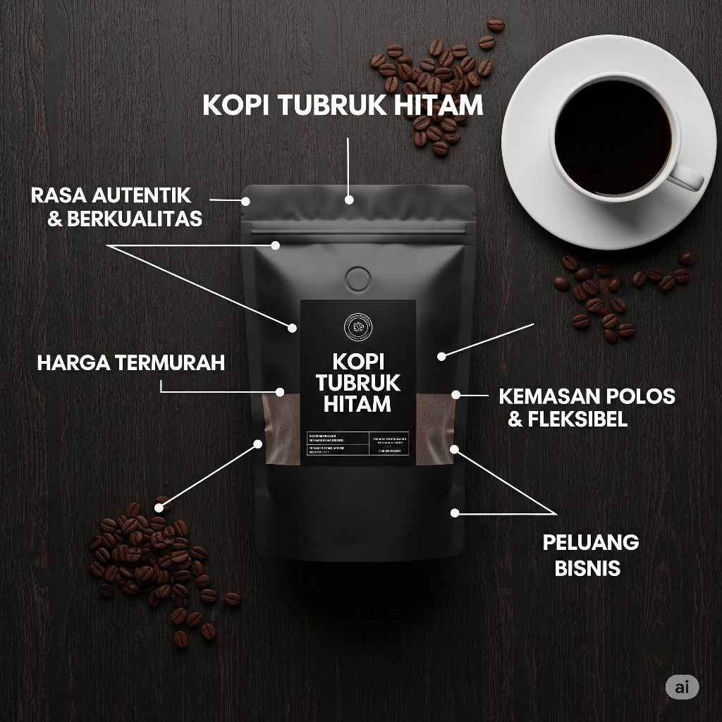 

✅ Kopi Tubruk Hitam Plus Gula 500g – Harum, Berkualitas, Termurah! Kemasan Polos, Bisa Rebrand!