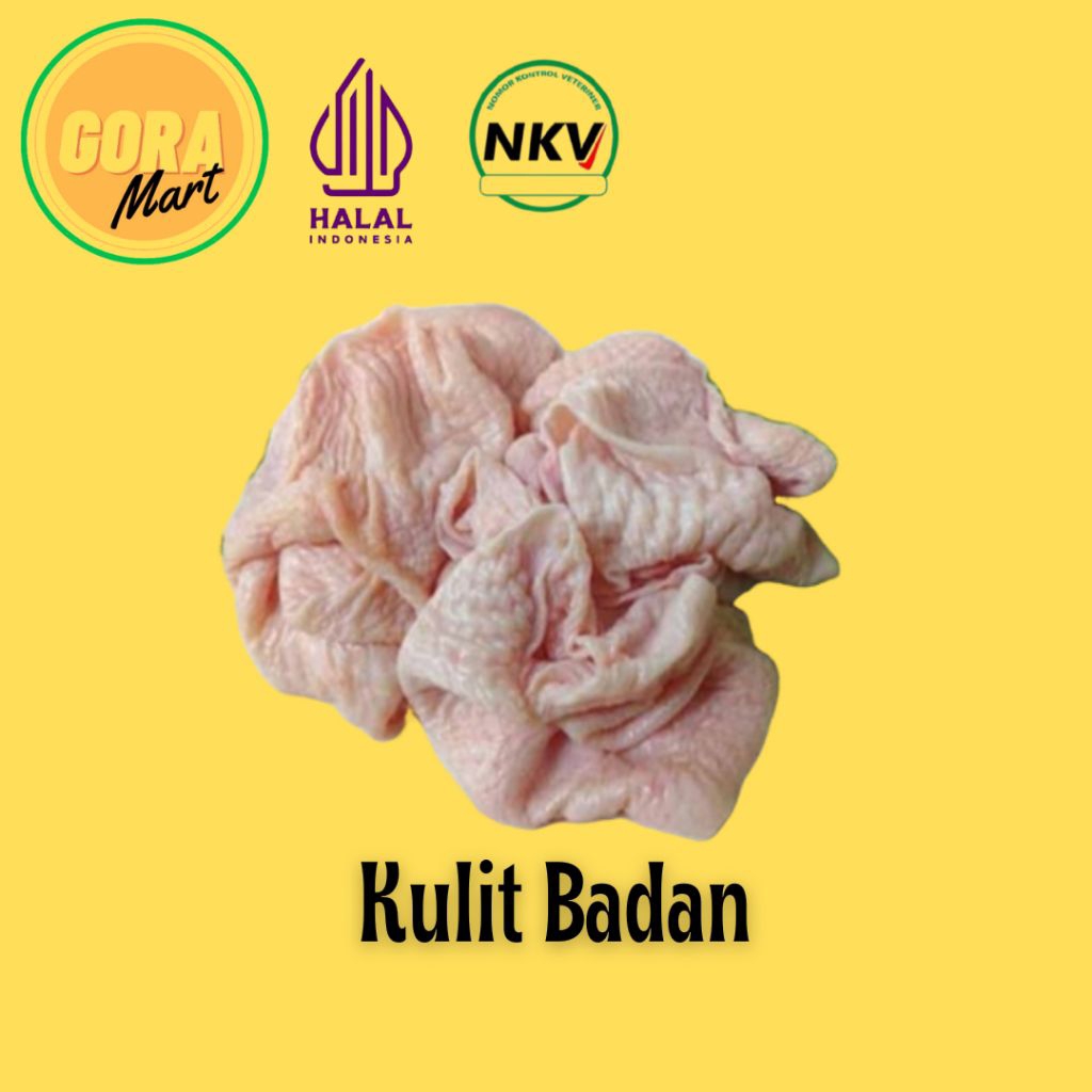 

KULIT AYAM 1KG/ Kulit Body/ Kulit Ayam bersih kemasan 1kg/ kulit ayam frozen