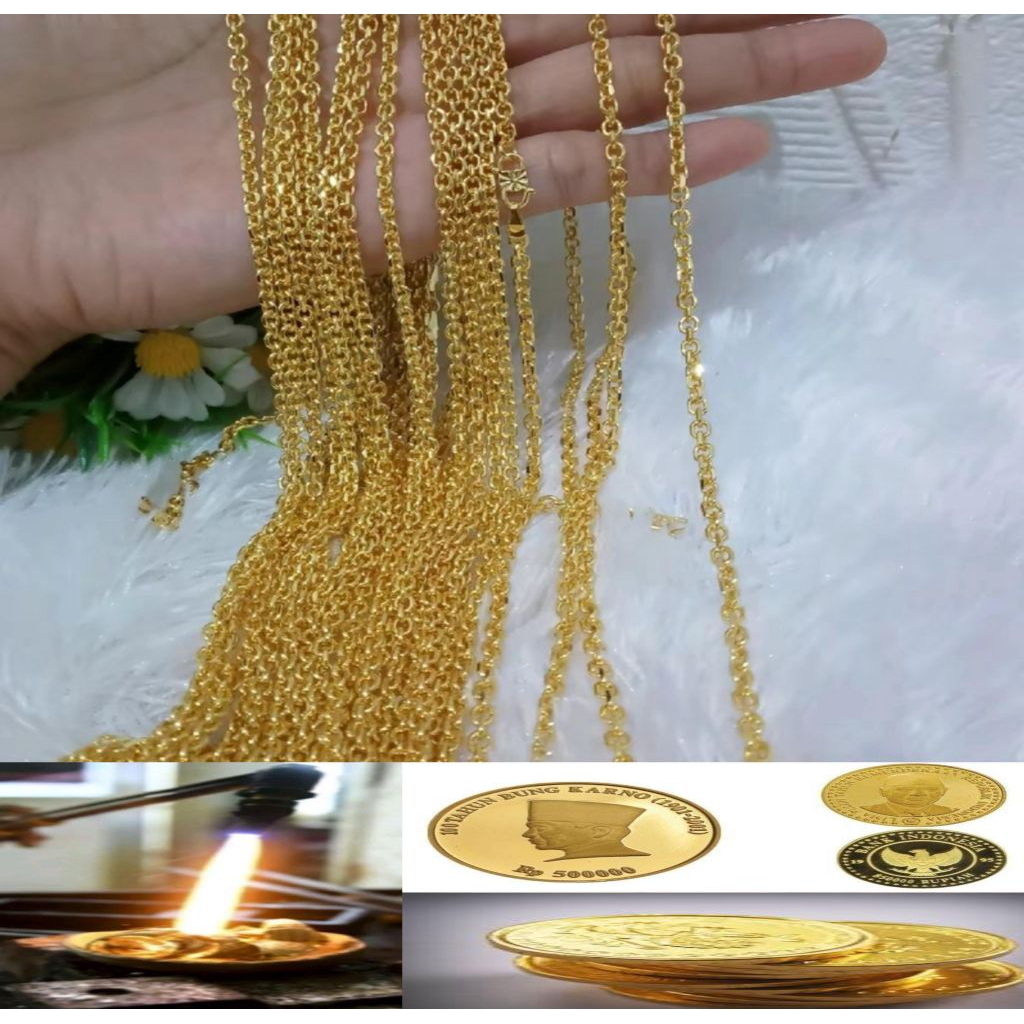 Kalung nuri medan asli berbahan koin 1991 anti karat