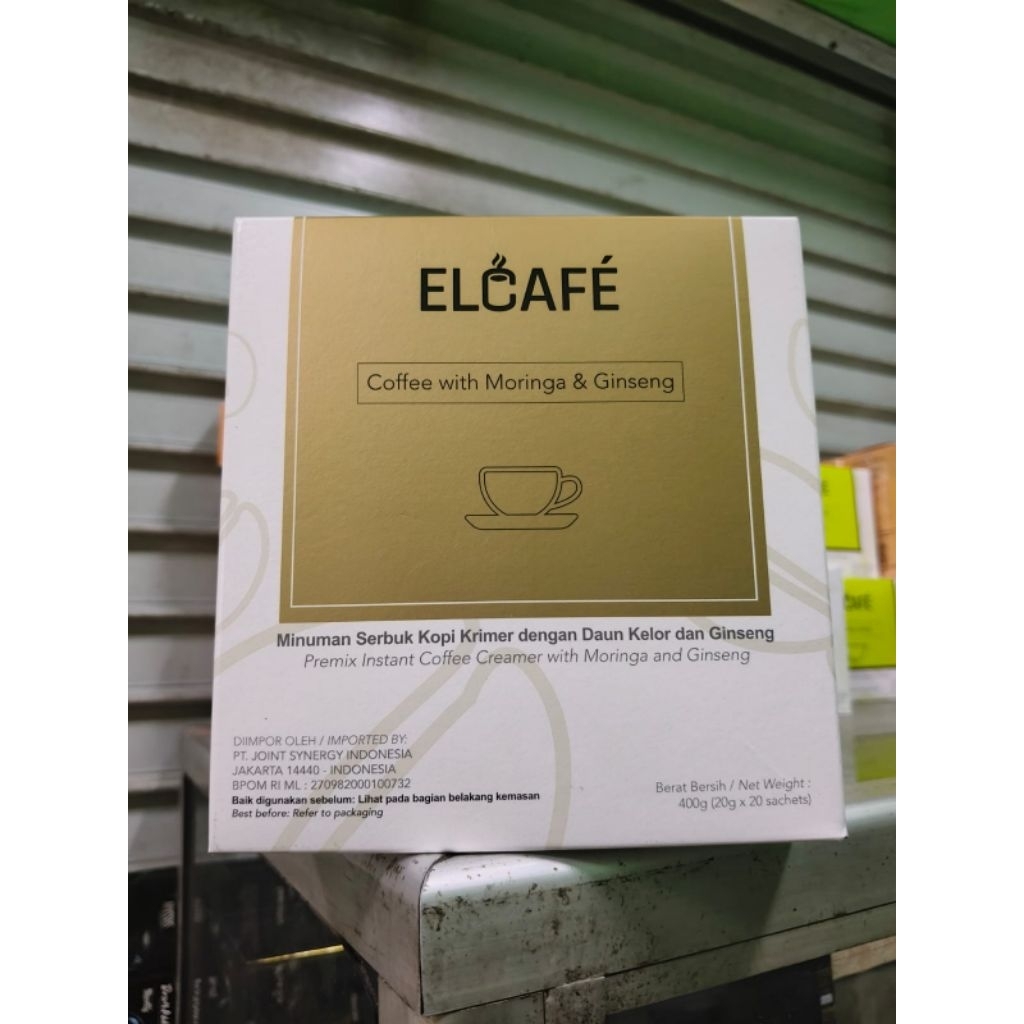 

Elcafe coffee with moringa dan ginseng isi 20 sachet