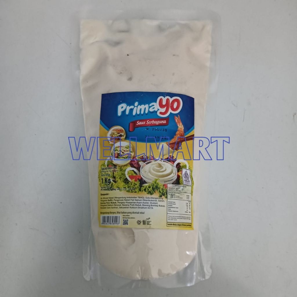 

Mayonais Primayo 1 Kg Halal Mayones Saus Serbaguna Salad Dressing