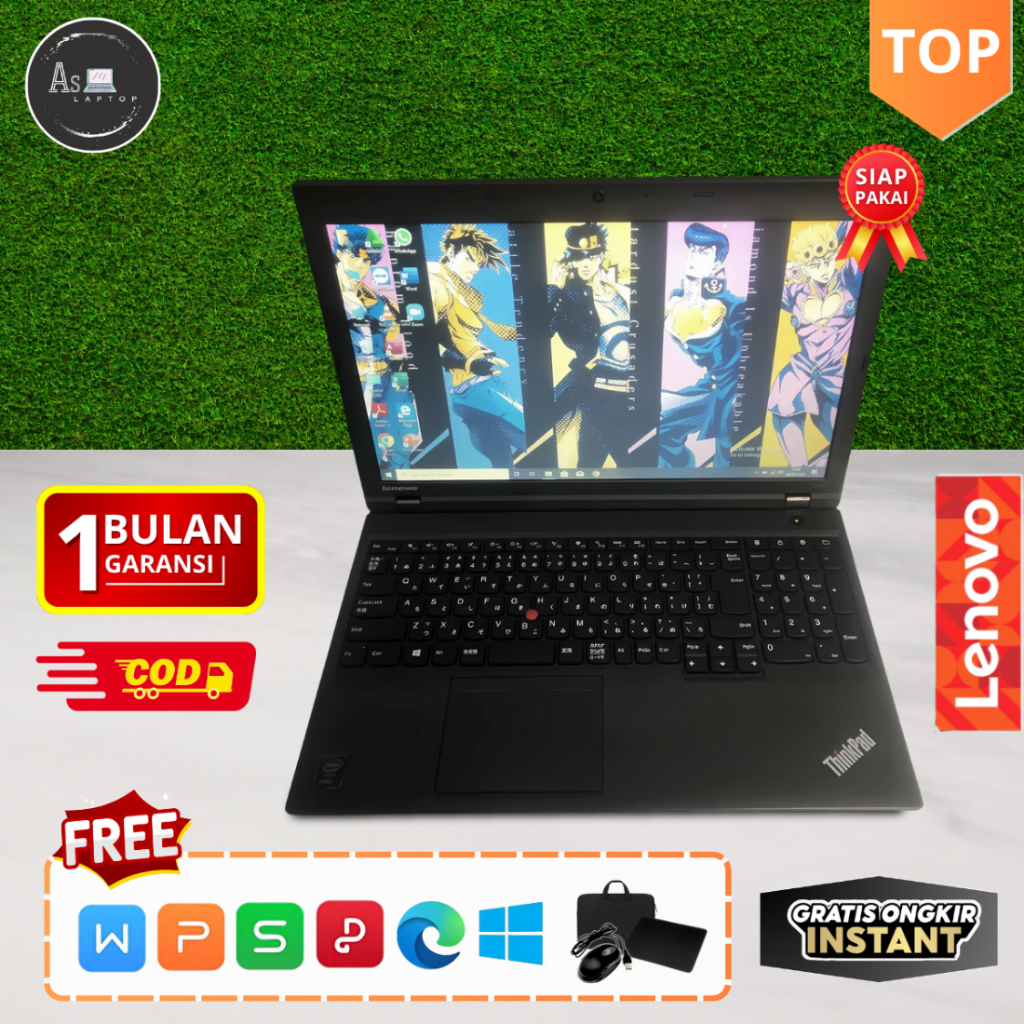 Laptop Lenovo Thinkpad T530 L540 T550 T560 T580 L560 L570 L580 L590 E560 Core i5 Gen 7 Gen 8 Layar 1