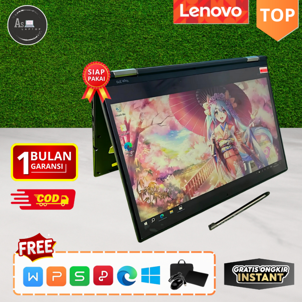 Laptop Lenovo Thinkpad Yoga 370 X13 | Core i5 GEN 7 | Layar 13 inch | Second Mulus Berkualitas dan B