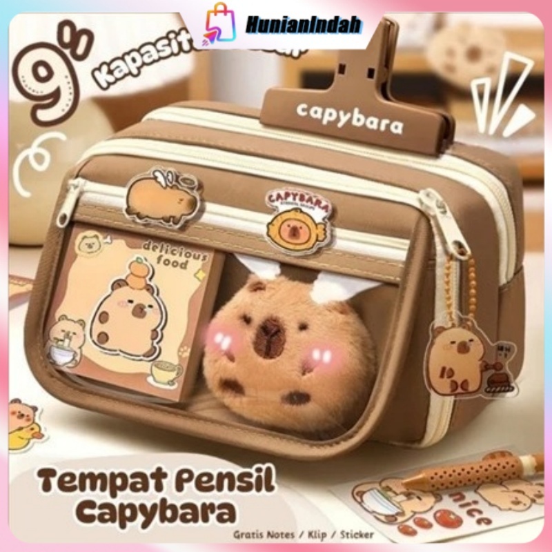 

9 Lapis Cute Fabric Pencil Case Alat Tulis Siswa / Kawaii Large Capacity Animal Zipper Kids Bag