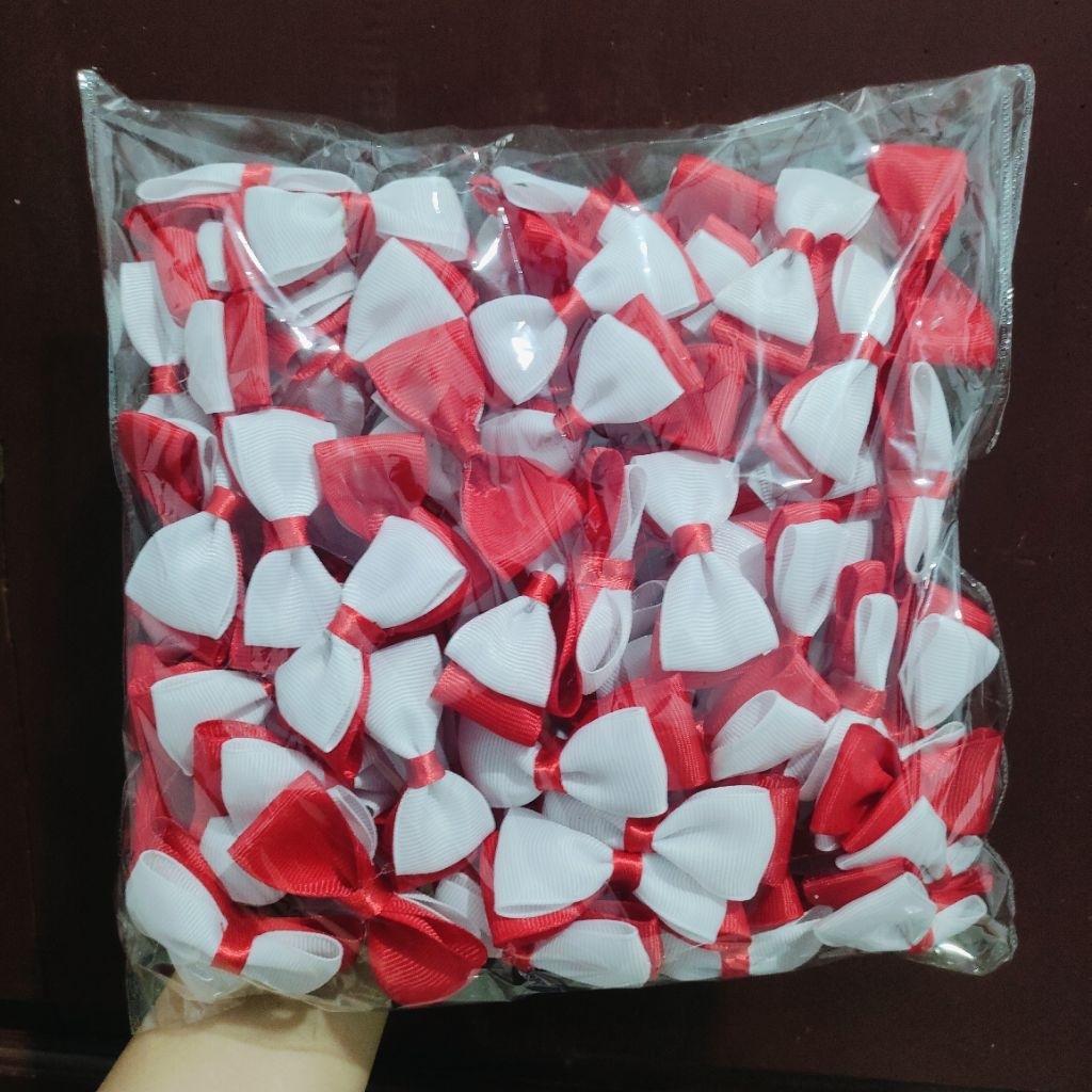 

Grosir pita merah putih 72pcs (No jepit)