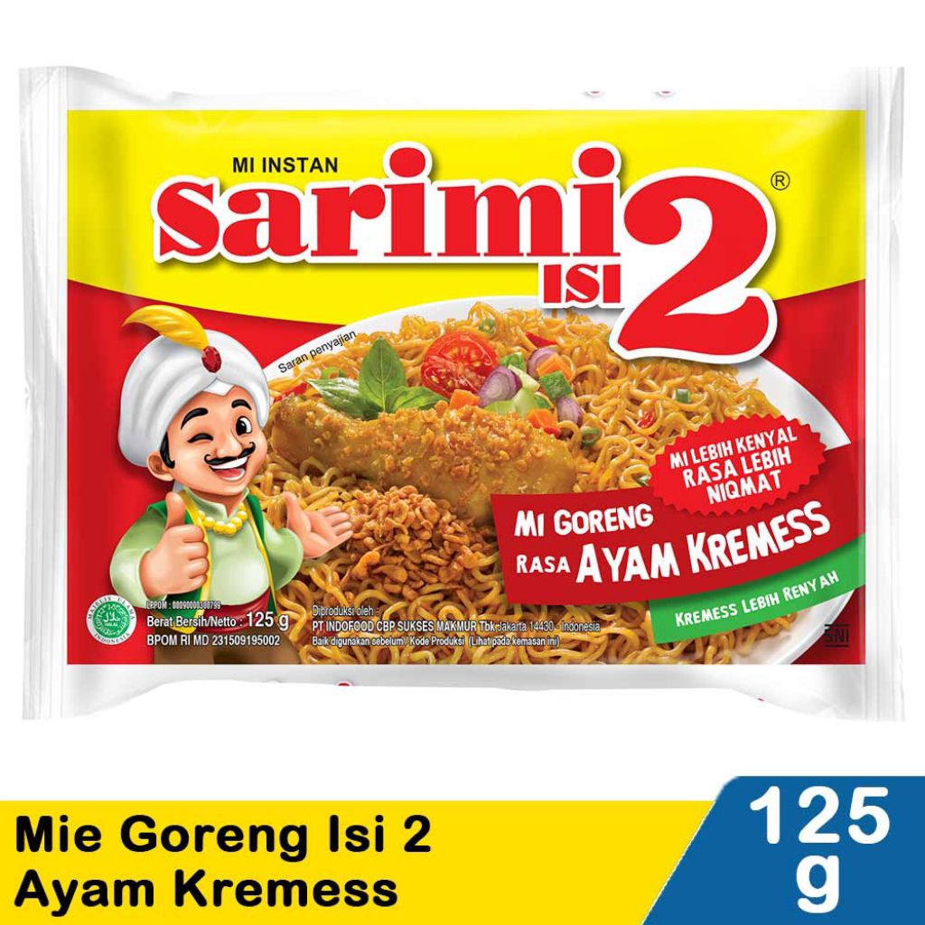 

Sarimi Mi Instan Goreng Ayam Kremess 125g