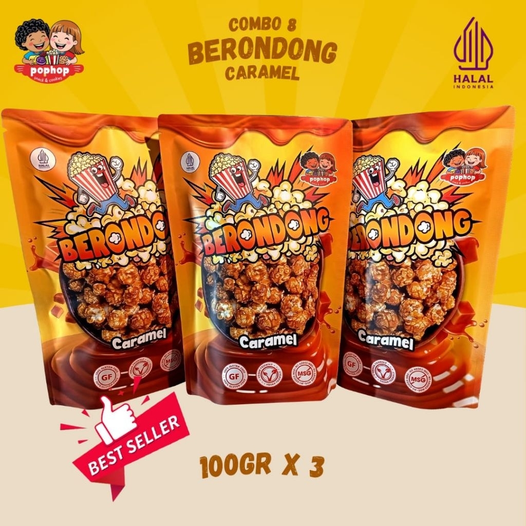 

Popcorn Combo 8 (Trio Caramel) - Trio Caramel Popcorn Camilan Crispy Popcorn Jamur