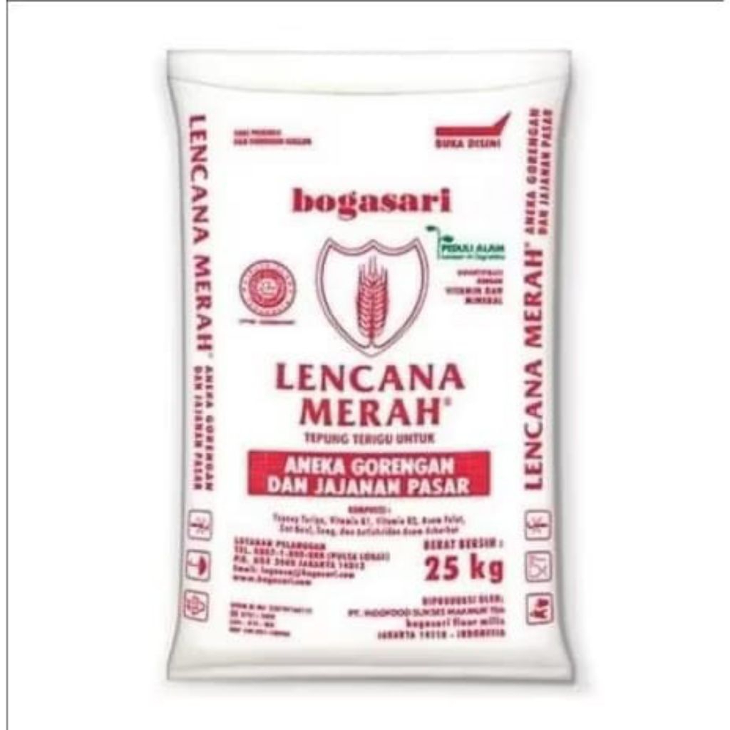 

TEPUNG TERIGU LENCANA MERAH 25 kg