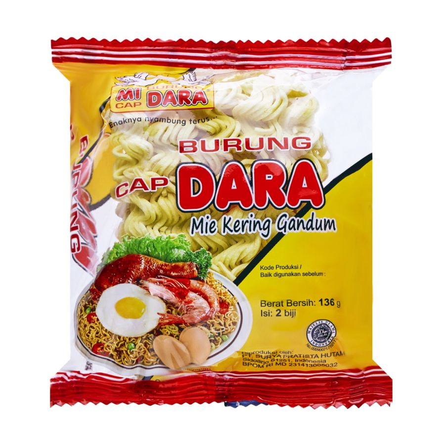 

Mi Dara Mie Burung DARA Mie Kering Gandum136gram