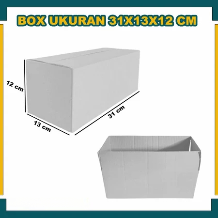 

(10pcs) Box Hampers Kemasan Kado Hadiah Souvenir Dus Snack 31x13x12cm Motif Full Putih