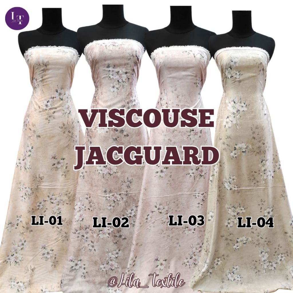 VISCOSE JACGUARD  , bahan gamis, bahan blouse ( HARGA PER 0,5 METER )
