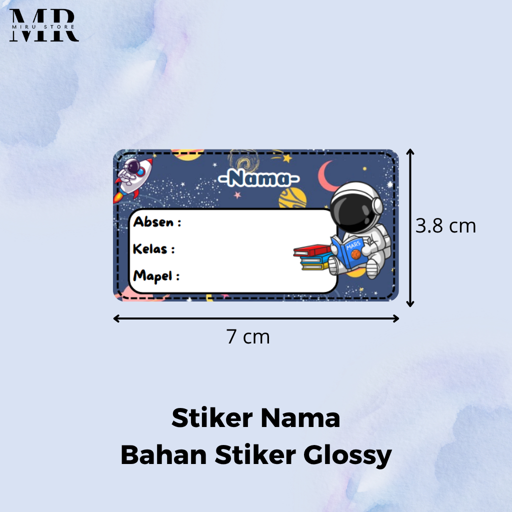 

MiruStore - (PACK) Stiker Nama Buku / Label Nama Buku / Sticker