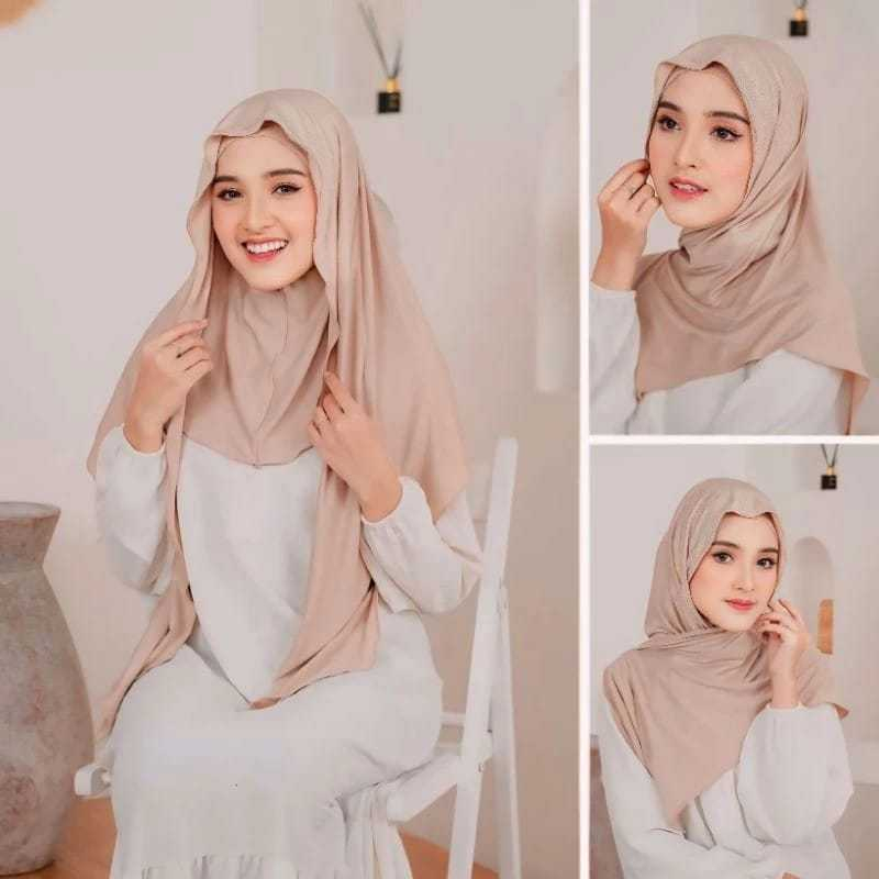 Pashmina Instan Ciput Tutup Leher Hijab Pashmina Jersey Instan