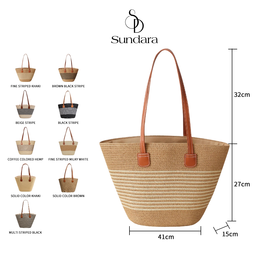 

NEW COD Sundara Tas Tote Bag Wanita Ukuran besar / ukuran sedang / ukuran kecil Tas Pantai kuliah