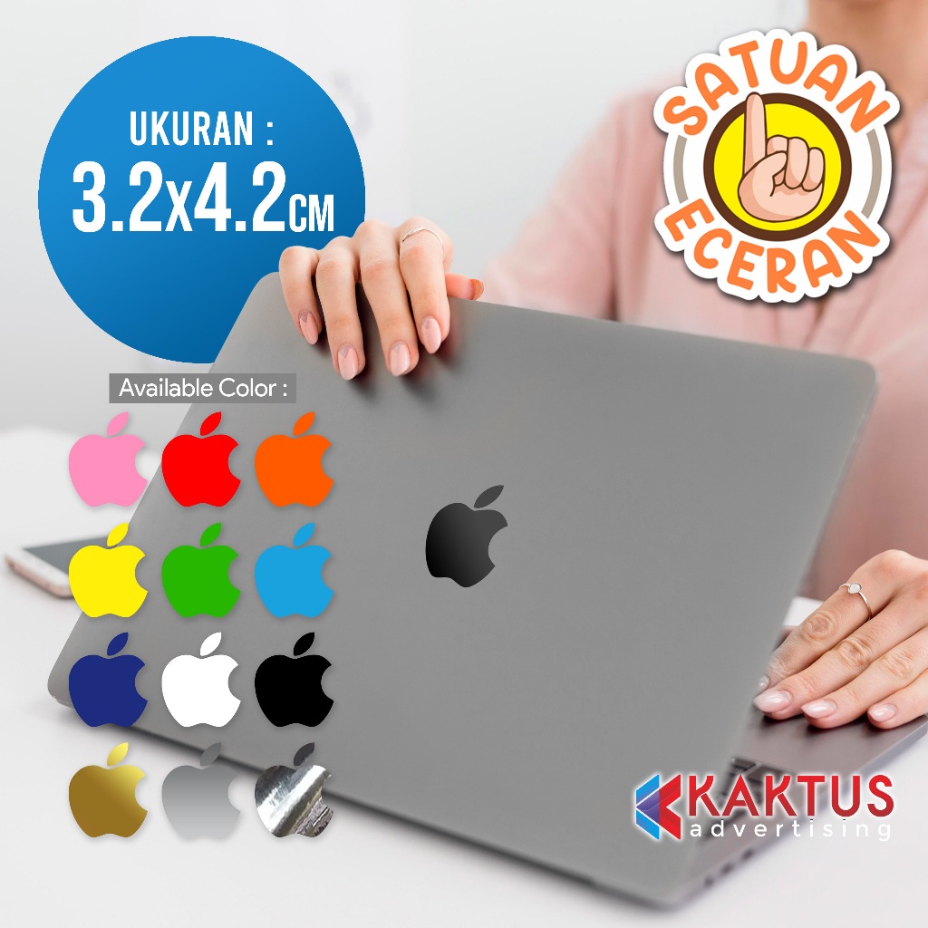 

(SATUAN) Stiker Iphone Apple Cutting Sedang Untuk Laptop
