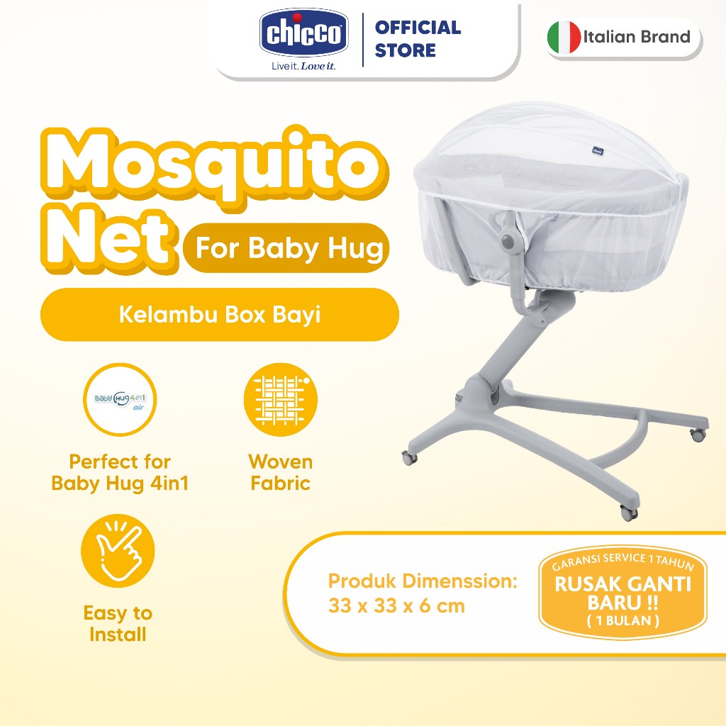 CHICCO Mosquito Net for Baby Hug Crib / Kelambu Box Bayi Chicco Baby Hug Crib