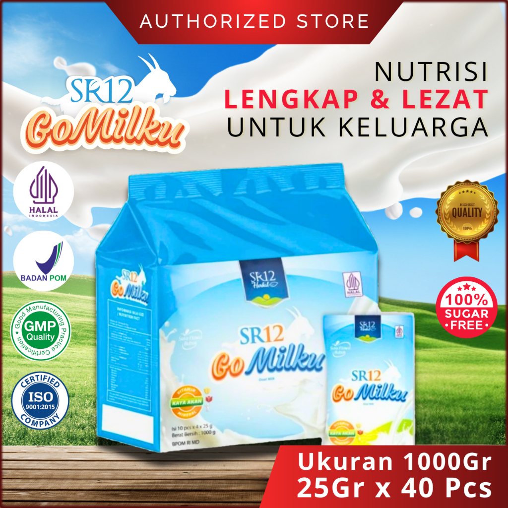 

Gomilku SR12 Original Sachet Susu Kambing Etawa | Atasi Lambung & Nafsu Makan - BPOM 1000gr