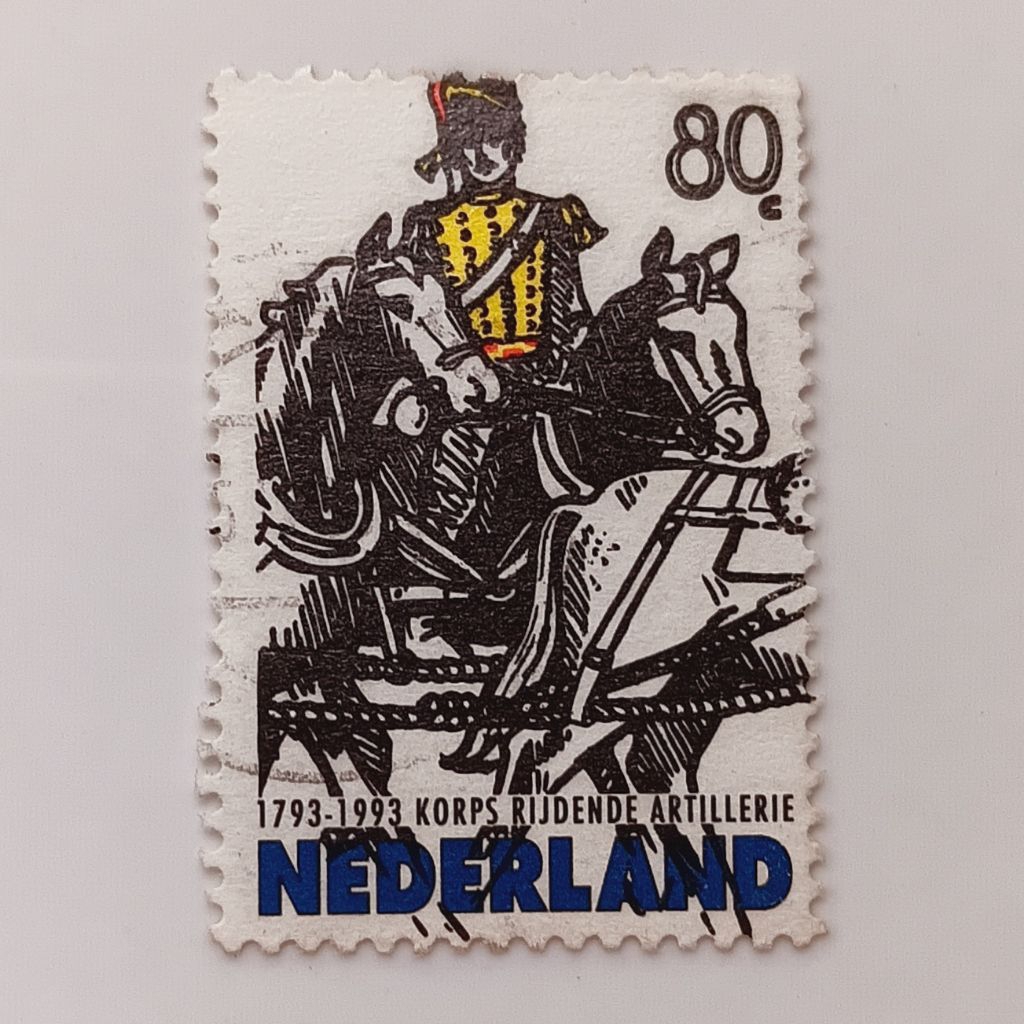 

(AA) Perangko Belanda 1993 Anniversaries - Korps Rijdende Artillerie 80 cent Used