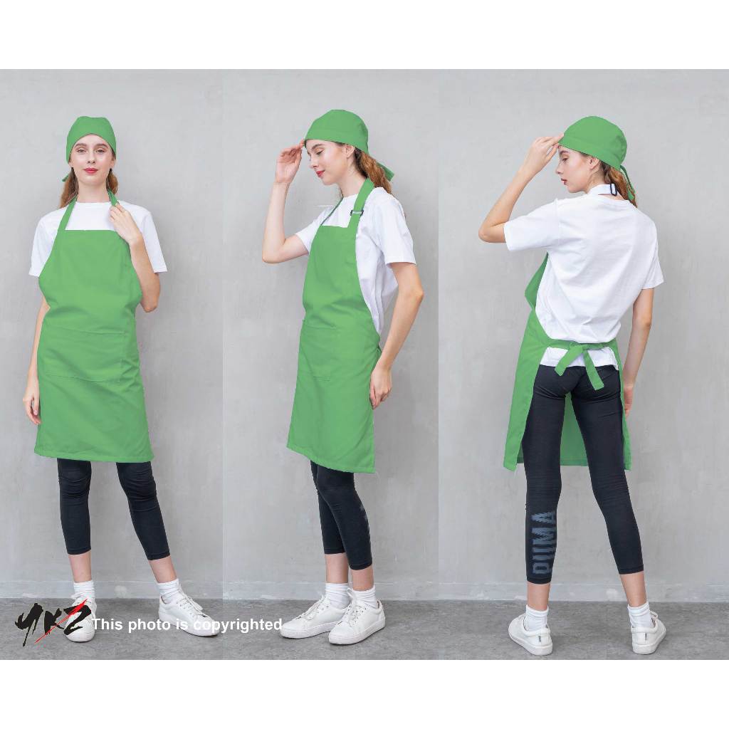 <apron>apron barista / celemek barista / apron chef / apron polos warna sage