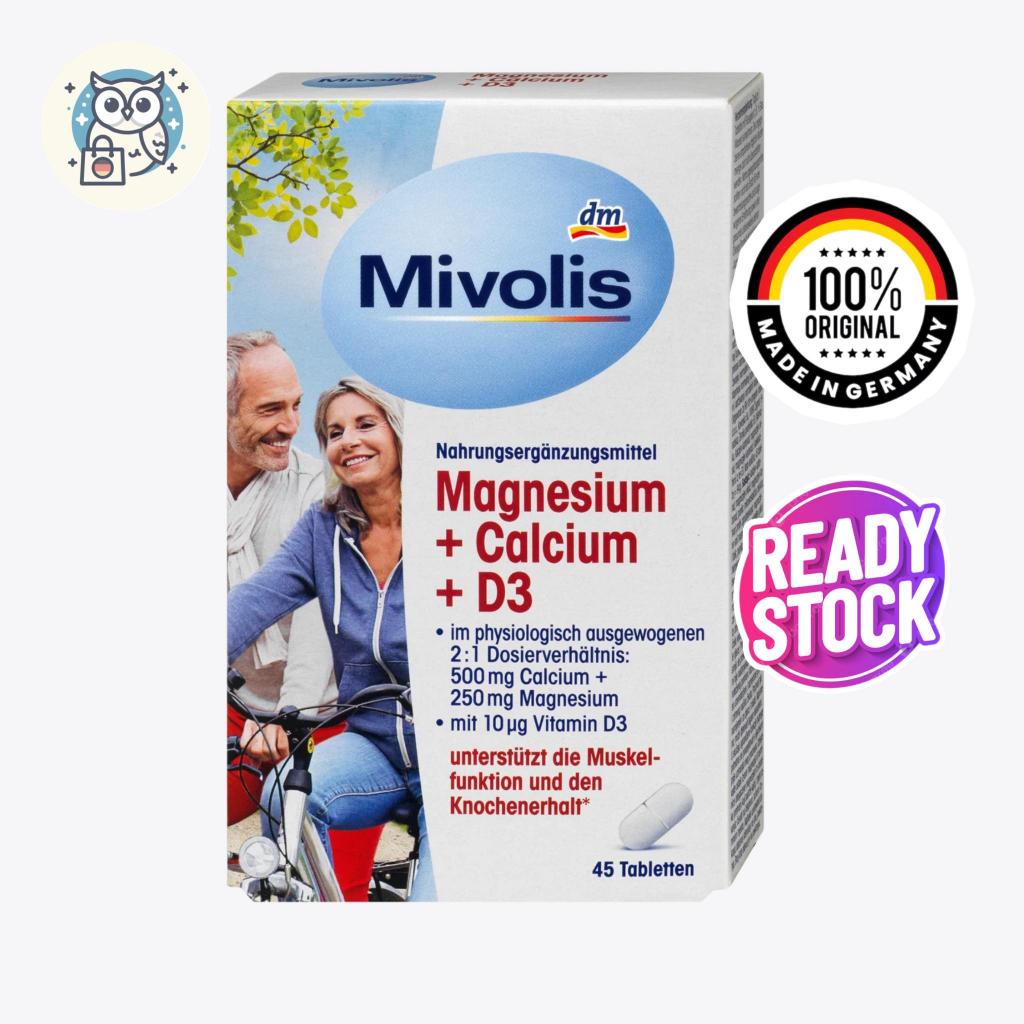 Mivolis Magnesium Kalsium D3 Impor Jerman | Multivitamin Magnesium Calcium D3 Import Germany - 45 ta