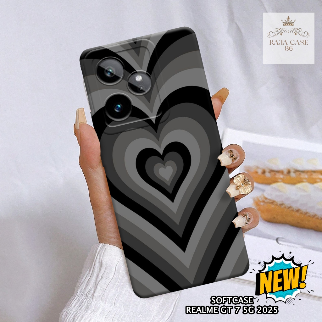 Case Realme GT 7 5G 2025 - Rajacase - casing Realme GT 7 5G - Motif case Love - Pelindung handphone 