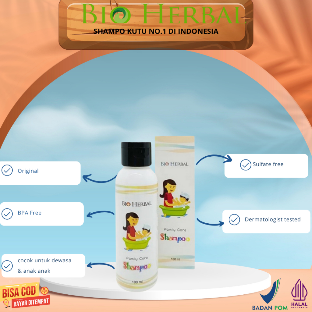 Bio Herbal Shampo Kutu - Shampo Kutu Rambut Anak dan Dewasa
