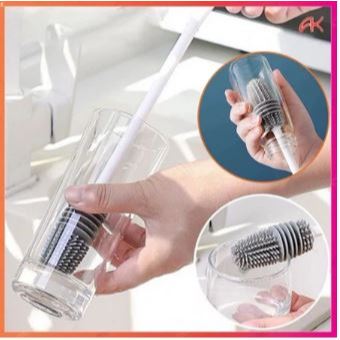 SIKAT SILIKON - Sikat Pembersih Botol Susu Kucing Dot Susu Kucing Sikat Silikon Untuk Botol Minum Ku