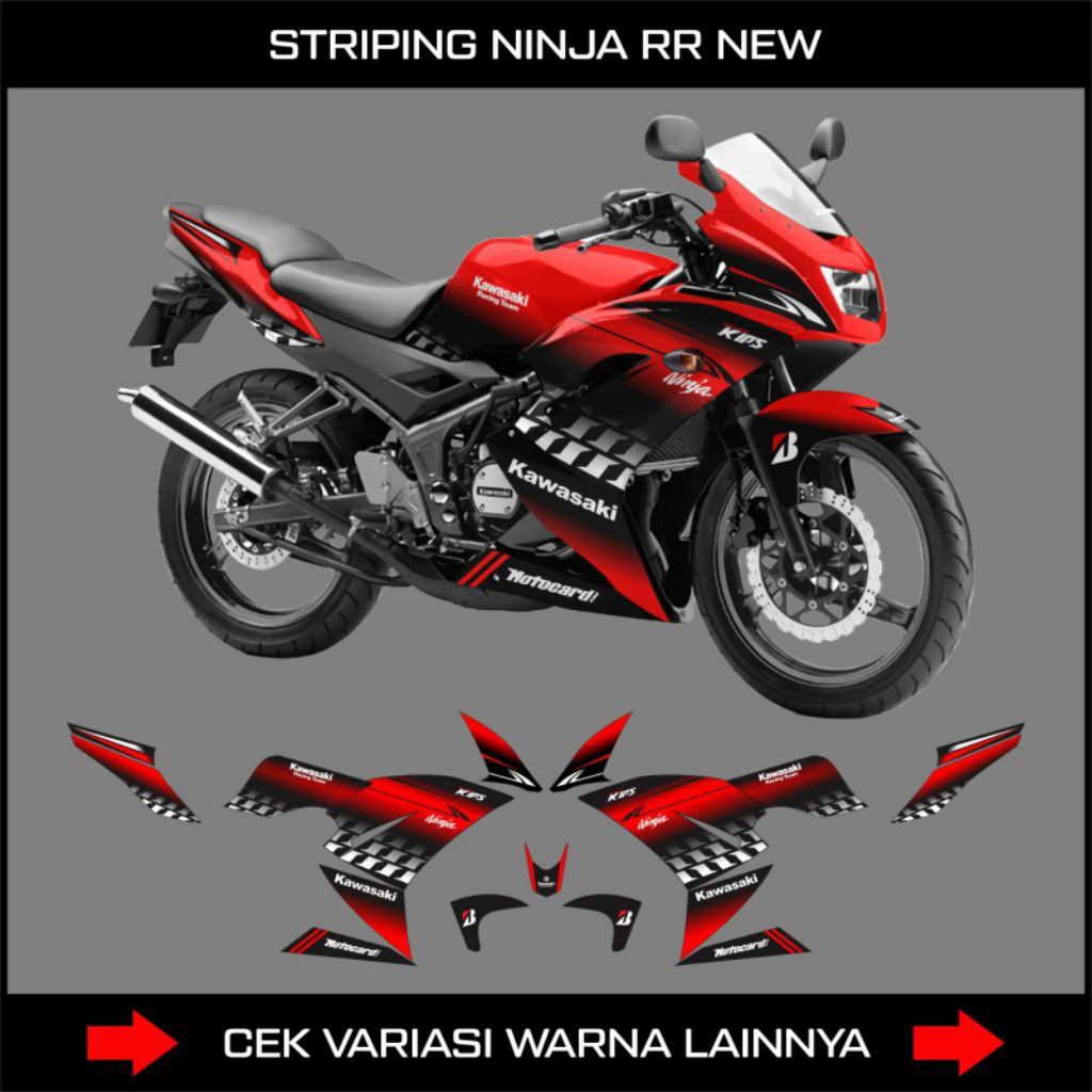 STRIPING STIKER NINJA 150Rr NEW / STICKER DECAL VARIASI MOTORCYCLE KAWASAKI NINJA RR NEW