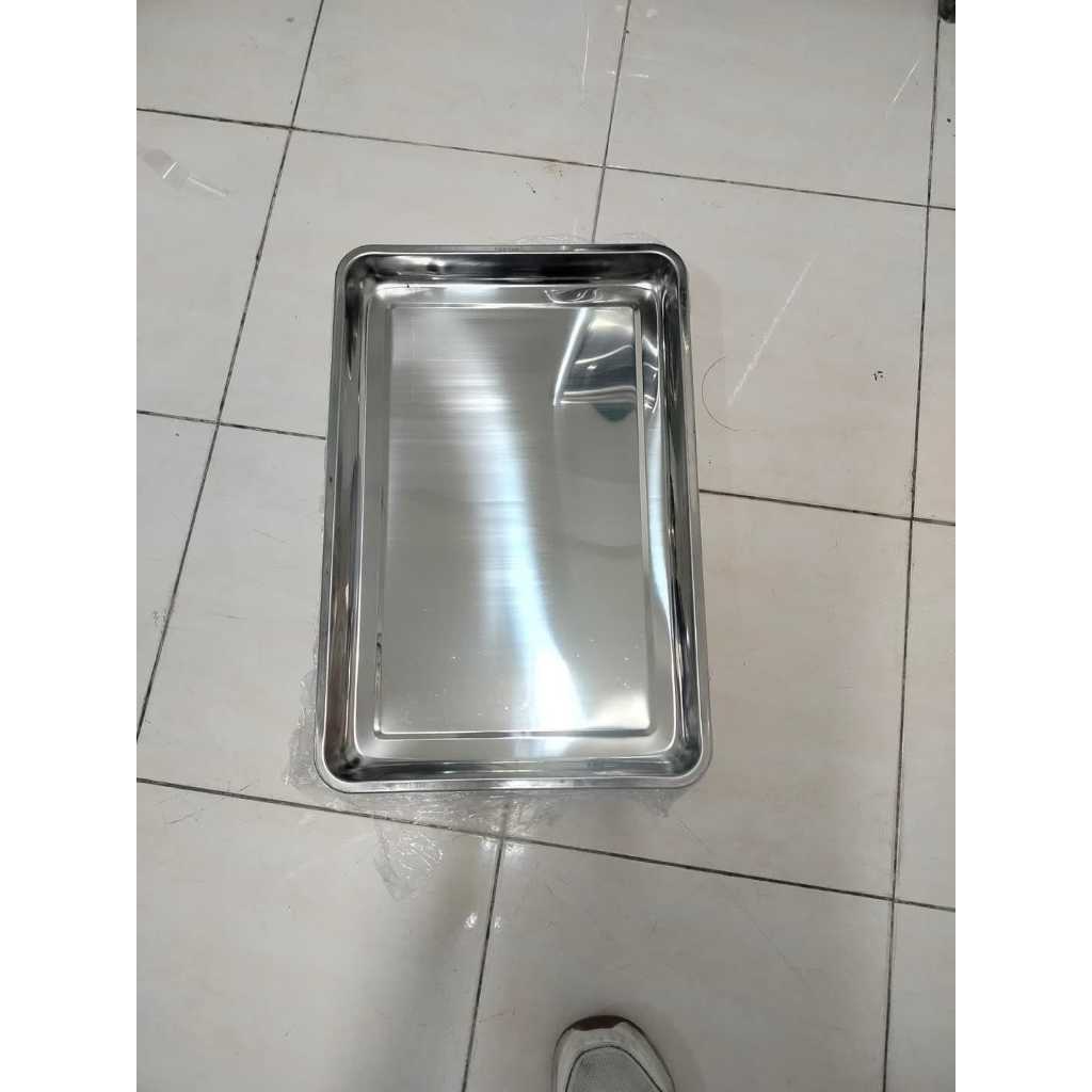 Nampan / Baki / Baking Tray Stainless Tebal 60x40 / 40x60 / 60 x 40 Tinggi 4,8cm - 60x40x4,8cm