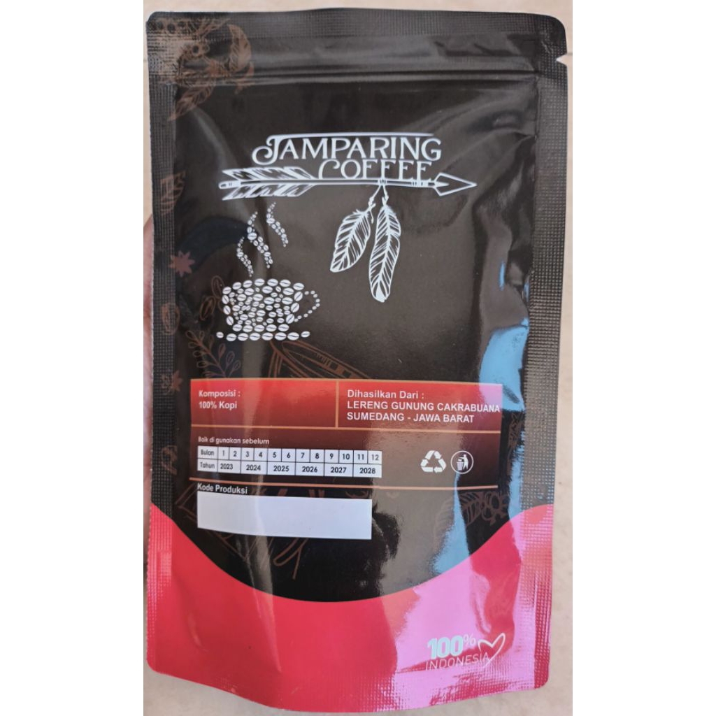 

Jamparing Coffee Kopi bubuk Robusta varian Natural (100 gram).