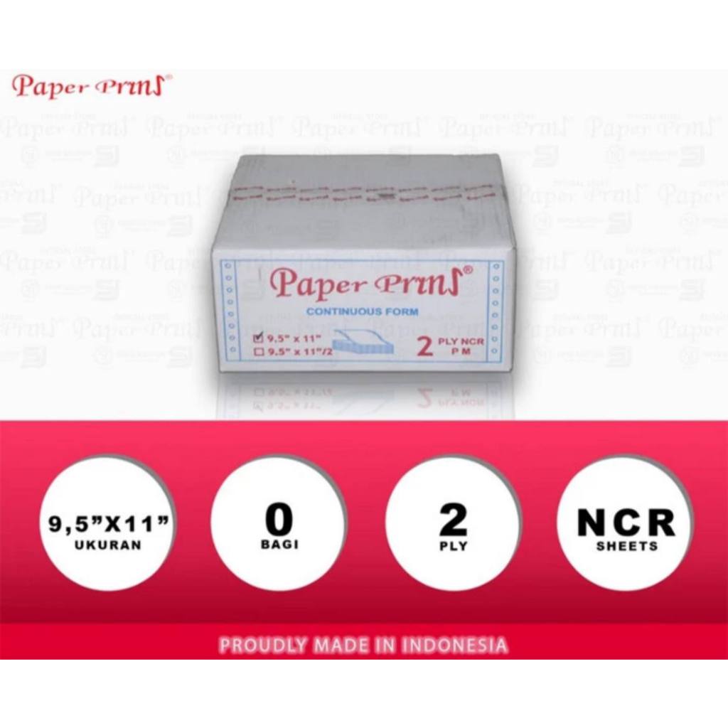 

Paperpryns Continuous Form 2 Ply NCR PRS 9,5" x 11