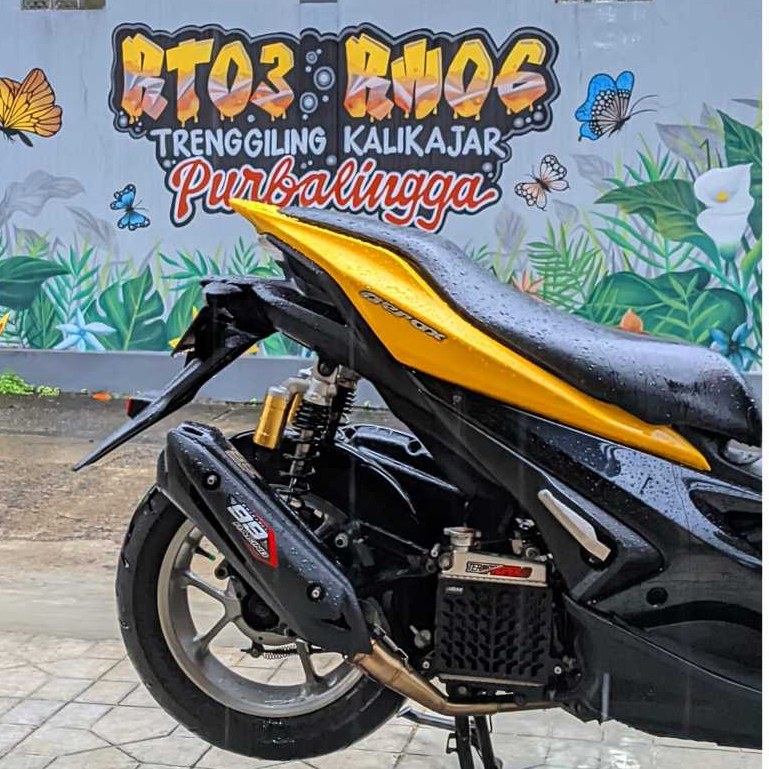 Knalpot standar racing yamaha aerox 155 full system
